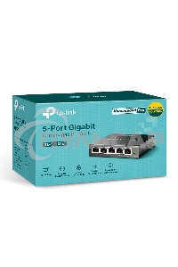 Сетевой коммутатор TP-Link SMB TL-SG105E 5-Port Gigabit Desktop Easy Smart Switch, 5 10/100/1000Mbps RJ45 ports, MTU/Port/Tag-based VLAN, QoS, IGMP Snooping