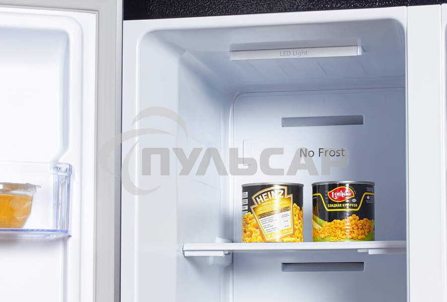 Холодильник Hyundai CS5003F черная сталь двухкамерный Side by Side 331/165л морозилка сбоку