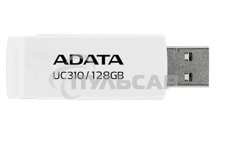 Флешка USB ADATA UC310 (UC310-128G-RWH), 128 Gb, USB 3.2 Gen1, R/W 100/30, белый