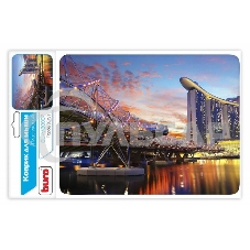 Коврик для мыши Buro BU-M80007 пластиковый ночной город 230х180х2мм