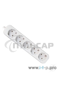 Удлинитель Defender E530 белый 3.0 м, 5 розеток 