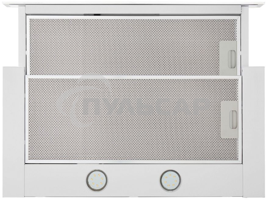 Вытяжка встраиваемая Maunfeld Ouse Touch Glass 60 белый, 60 см, 750 куб. м/ч, 48 дБ