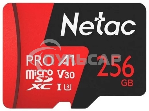 Флеш Карта MicroSD card Netac P500 Extreme Pro 256Gb, retail version w/SD adapter