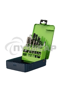 Набор сверл (2,5-10,2), метчиков(М3-М12), 15 предметов Сибртех