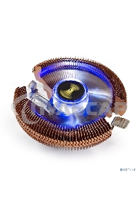 Кулер для процессора ExeGate Wizard EE91-Cu.BLUE бронзовый, 90 мм, алюминий/медь, 2200 об/мин, 22 дБ, 3 pin, 80 Вт, 45 мм