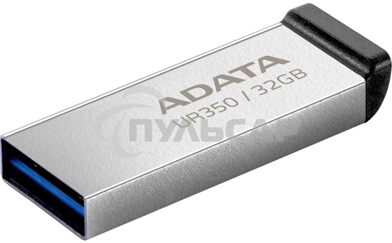 Флешка USB ADATA UR350 (UR350-32G-RSR/BK), 32 Gb, USB 3.2, R/W 100/15, серебристый/черный