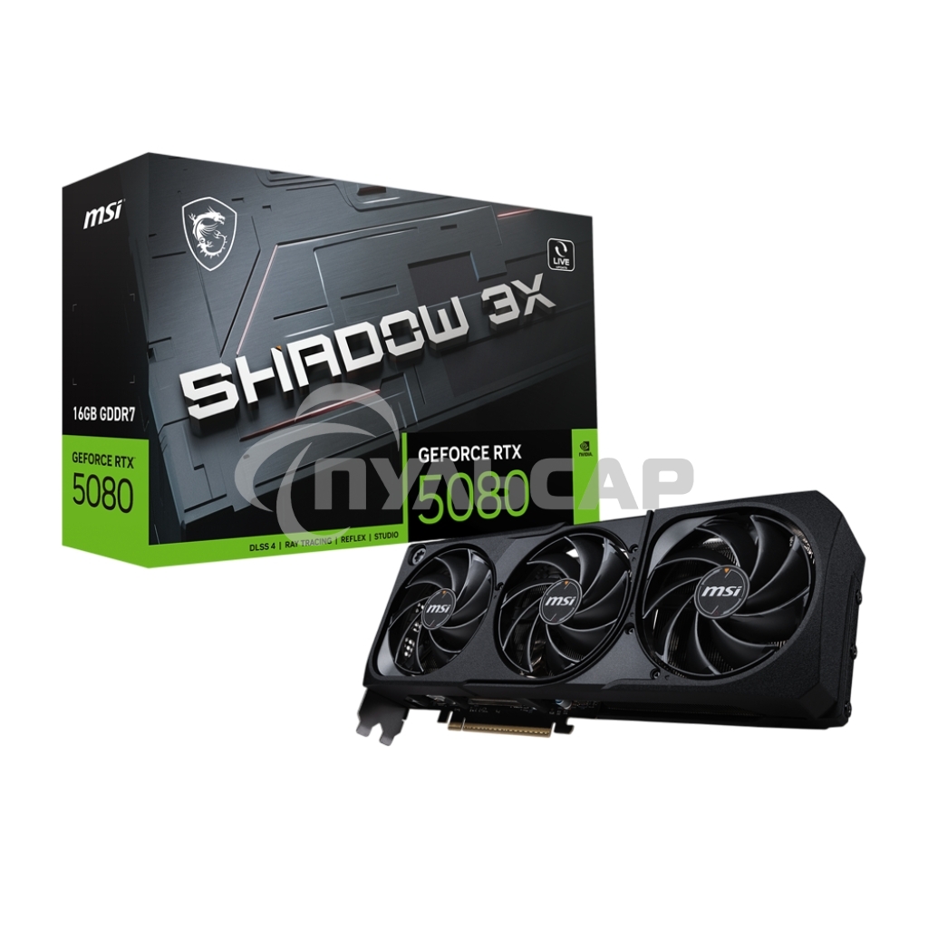 Видеокарта MSI GeForce RTX 5080 16G SHADOW 3X