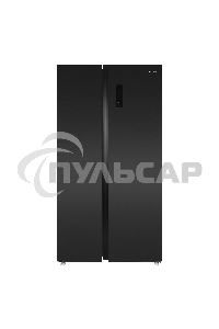 Холодильник Maunfeld MFF177NFSB черный глянц. двухкамерный 263/170л морозилка сбоку, No Frost, Side by Side