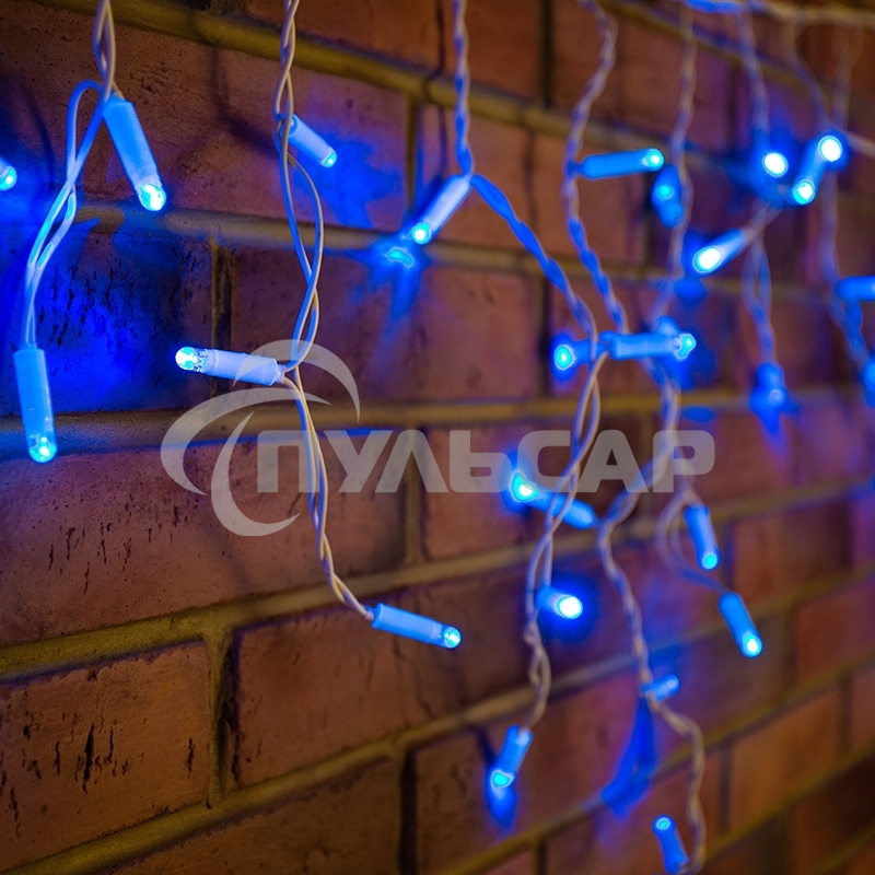 Гирлянда Neon-night Айсикл (бахрома) светодиодный, 4,8 х 0,6 м, белый провод, 230 В, диоды синие, 176 LED