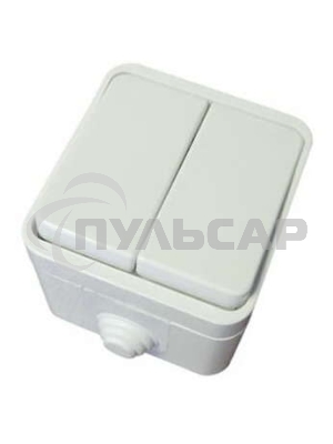 Выключатель 2-кл. ОП Клио 10А IP44 белый Universal К2223