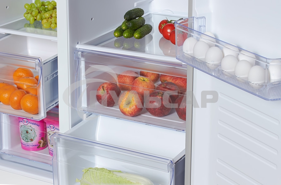 Холодильник Hyundai CS5003F черная сталь двухкамерный Side by Side 331/165л морозилка сбоку