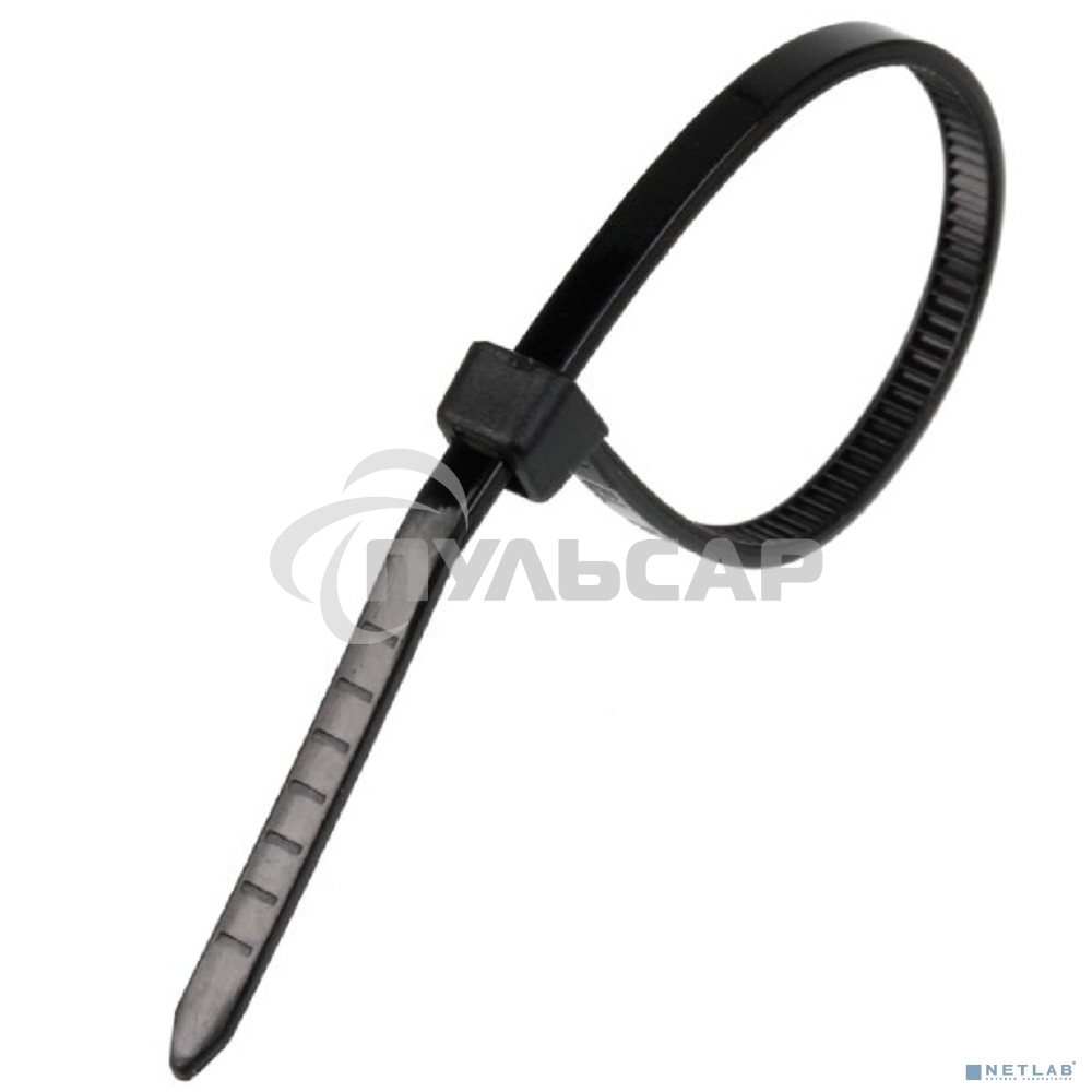 Стяжка нейлоновая Exegate EX253856RUS неоткрывающаяся CV-300B, 300мм, упак. 100шт черная