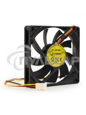 Вентилятор для корпуса Gembird D8015SM-3 черный, 80 мм, 2600 об/мин, 27 дБ, 3 pin