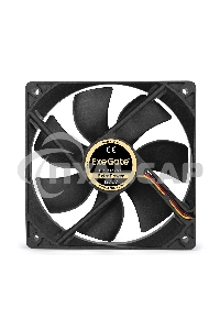 Вентилятор для корпуса ExeGate ExtraPower EP12025B3P черный, 120 мм, 1850 об/мин, 30 дБ, 3 pin