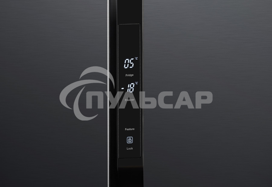 Холодильник Hyundai CS5003F черная сталь двухкамерный Side by Side 331/165л морозилка сбоку