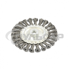 Щетка Matrix для УШМ 125 мм, М14, плоская, крученая проволока 0,35 мм