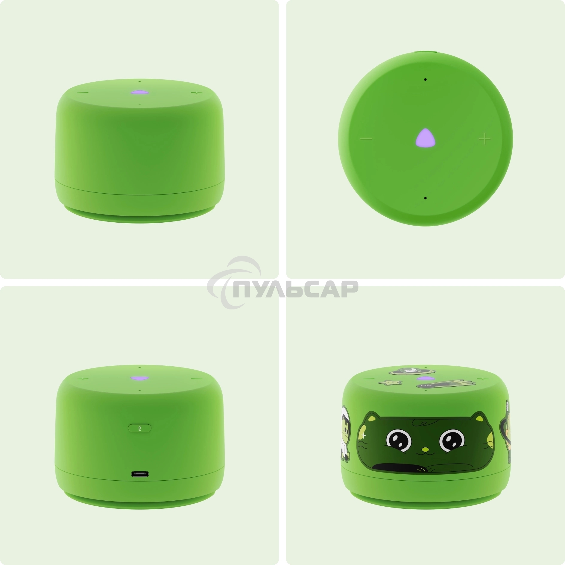 Умная колонка Яндекс Станция Лайт 2 с Алисой, без часов, 6 Вт, модель YNDX-00028 (зеленый)