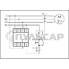Реле контроля фаз CZF-B (3х400/230+N 8А 1перекл. IP20 монтаж на DIN-рейке) F&F EA04.001.002