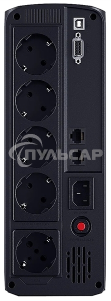 Источник бесперебойного питания UPS CyberPower VP1200ELCD Line-Interactive 1200VA/720W USB/RS-232/RJ11/45 (4 + 1 EURO)
