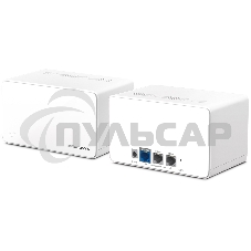 Домашняя Mesh Wi‑Fi система AX6000 Whole Home Mesh Wi-Fi 6 SystemSPEED: 1148 Mbps at 2.4 GHz + 4804 Mbps at 5 GHzSPEC: Internal Antennas, 1× 2.5 Gbps Port (WAN/LAN auto-sensing), 2× Gigabit Ports (WAN/LAN auto-sensing), 1024-QAM, OFDMA, HE160FEATURE: MERC