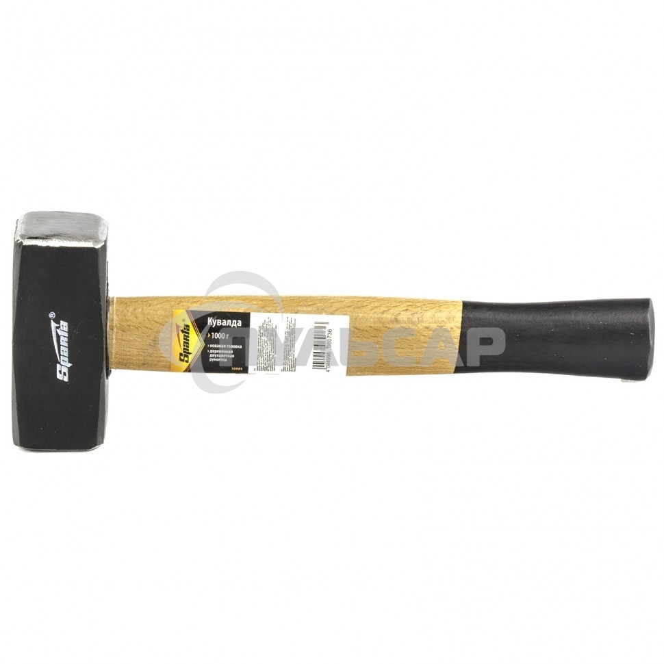 Кувалда, 1000 г, кованая головка, деревянная двухцветная рукоятка Sparta