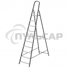 Стремянка, 10 ступеней, стальной профиль, алюминиевые ступени, Россия Сибртех 97960