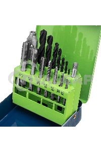 Набор сверл (2,5-10,2), метчиков(М3-М12), 15 предметов Сибртех