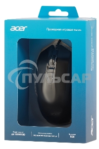 Мышь проводная Acer OMW160 черный, 6400 dpi, USB, кнопки - 8