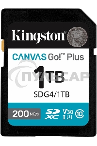 Флеш карта SDXC 1Tb Kingston SDG4/1Tb Canvas Go! Plus w/o adapter