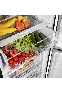 Холодильник Maunfeld MFF185SFSB черный мат. двухкамерный 211/104л морозилка снизу