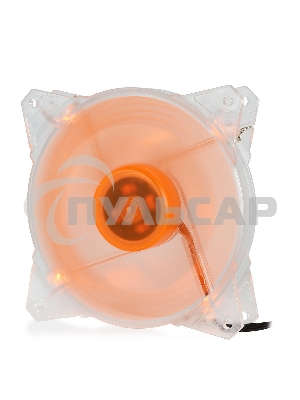 Вентилятор для корпуса Crown CMCF-12025S-1213 прозрачный/оранжевый, 120 мм, 1650 об/мин, 28 дБ, 3 pin