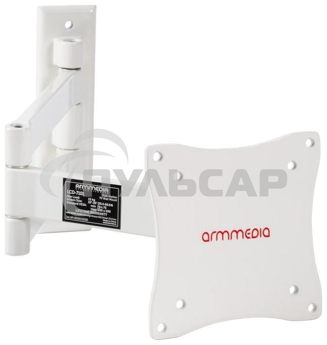 Кронштейн ARM Media LCD-7101 белый для LCD/LED ТВ 10