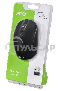 Мышь беспроводная Acer OMR040 черный, 1600 dpi, радиоканал, USB, кнопки - 6