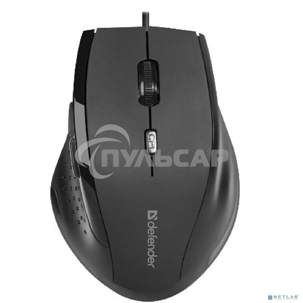 Мышь проводная Defender Accura MM-362 черный, 1600 dpi, USB, кнопки - 6
