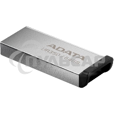 Флешка USB ADATA UR350 (UR350-64G-RSR/BK), 64 Gb, USB 3.2, R/W 100/15, серебристый/черный