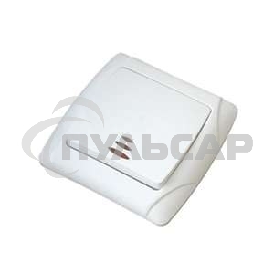 Выключатель 1-кл. СП Маргарита 10А IP20 с индик. белый Universal М0121