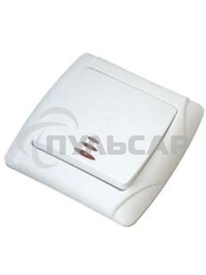 Выключатель 1-кл. СП Маргарита 10А IP20 с индик. белый Universal М0121