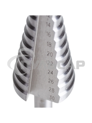 Сверло по металлу ступенчатое 4,0-30,0 мм 98 mm 62 HRC Kranz