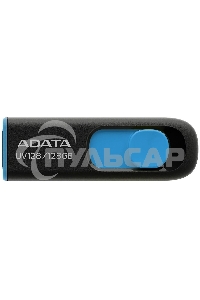 Флешка USB ADATA UV128 (AUV128-128G-RBE), 128Gb, USB 3.0, R/W 100/30, черный/синий