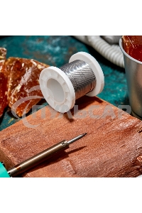 Припой с канифолью ПОС-61, 100г, Ø0,8мм, (олово 61%, свинец 39%), катушка Rexant