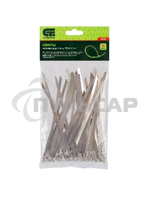 Хомуты СИБРТЕХ, 150 х 4,6 мм нержавеющая сталь, 50 шт 45593