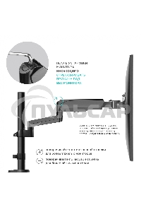 Кронштейн (держатель) ONKRON G140 для двух мониторов 13
