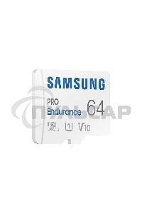 Флеш карта microSDXC 64Gb Samsung PRO Endurance (для видеорегистратора) Class 10, UHS-I, W 30 МБ/с, R 100 МБ/с, <MB-MJ64KA/APC> адаптер на SD