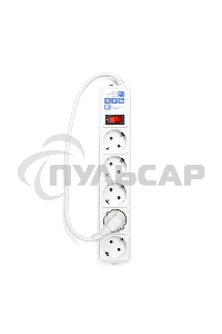 Сетевой фильтр Power Cube B 0,5 м 5 розеток (белый) 10А/2,2кВт