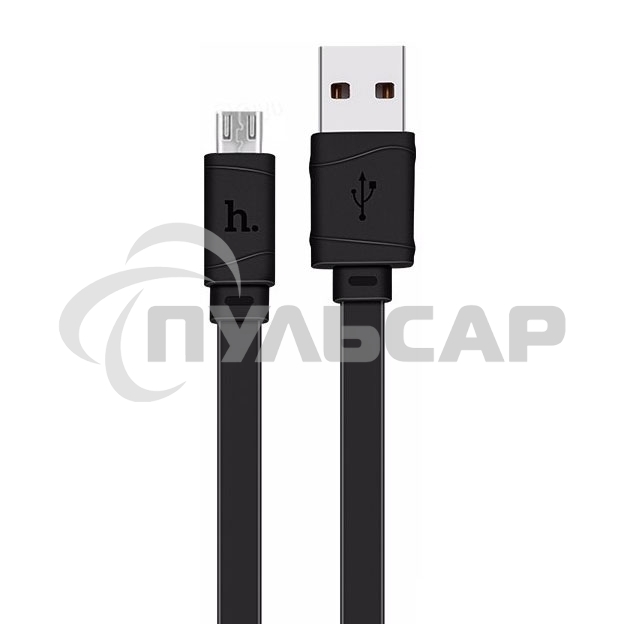 Кабель USB 2.0 HOCO X5 бамбук, AM/microBM, черный, 1м