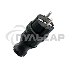Вилка прямая EKF RPS-011-16-230-44 каучуковая 230В, 2P+PE, 16A, IP44 EKF PROxima