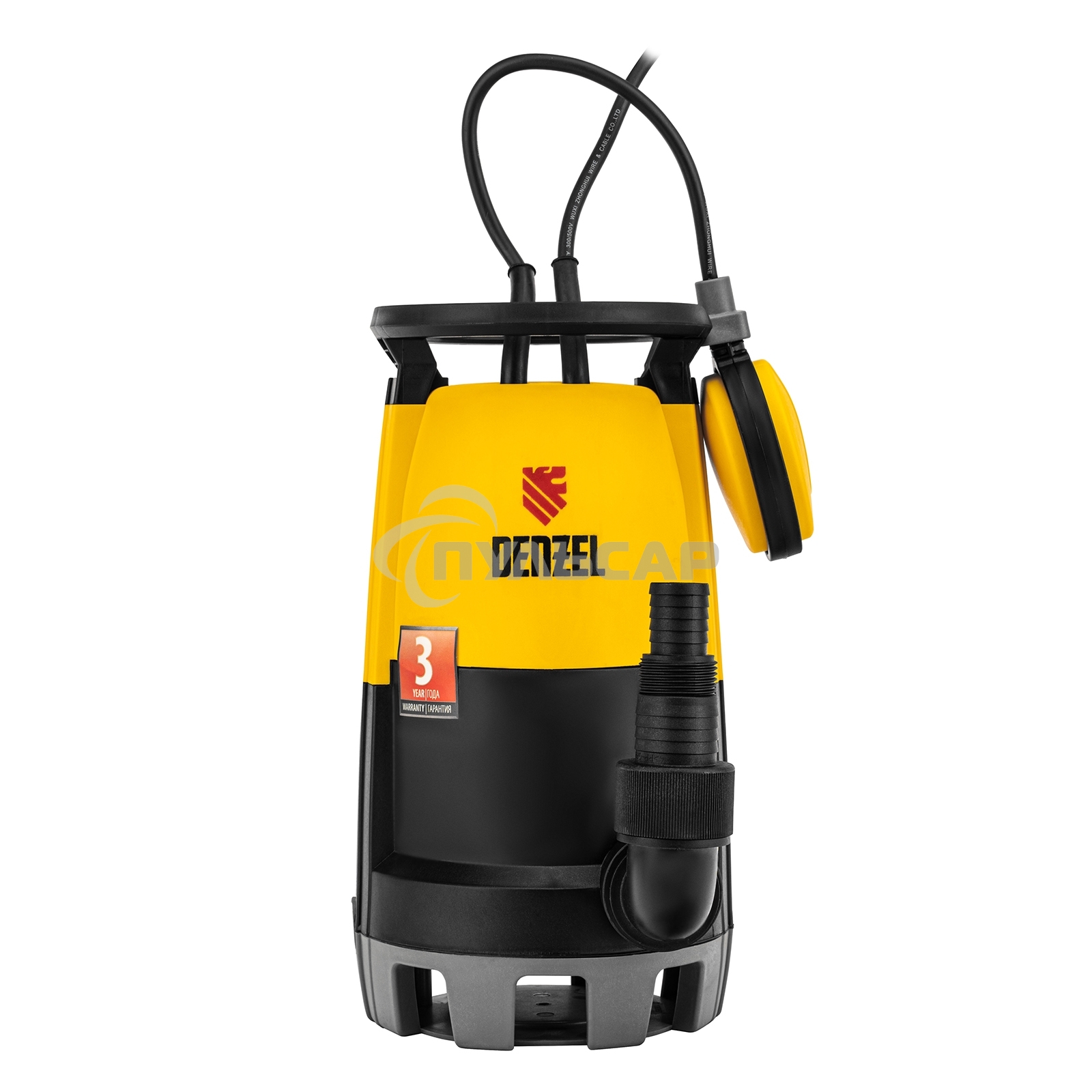 Дренажный насос для чистой и грязной воды DP-450S, 450 Вт, напор 6 м, 12000 л/ч Denzel