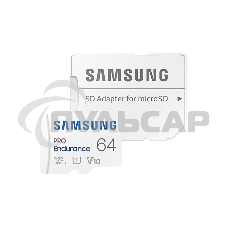 Флеш карта microSDXC 64Gb Samsung PRO Endurance (для видеорегистратора) Class 10, UHS-I, W 30 МБ/с, R 100 МБ/с, <MB-MJ64KA/APC> адаптер на SD