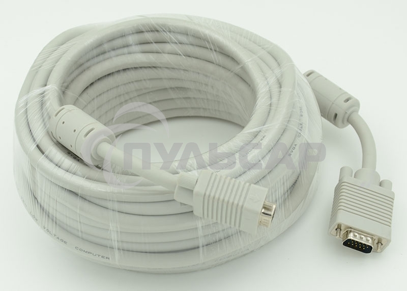 Кабель VGA DB15 (m)/DB15 (m) 30м феррит.кольца (CABLE30)