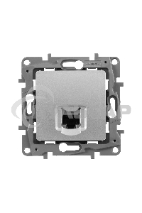 Информационная розетка RJ 45, категория 5e, UTP, Etika, алюминий